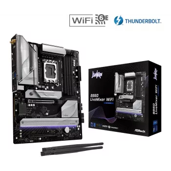 Płyta główna ASRock B860 LiveMixer WiFi — Intel B860, LGA 1851, ATX, DDR5, 4 DIMM, Wi‑Fi 6E, 2.5Gb LAN