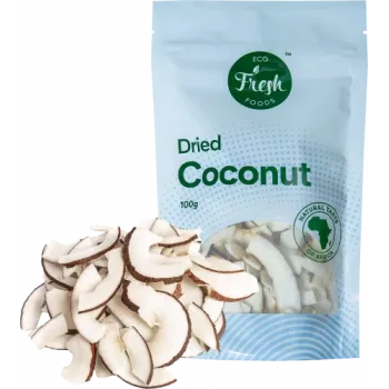 Kokos suszony Eco fresh foods 100 g – wiórki kokosowe, 100 g opakowanie
