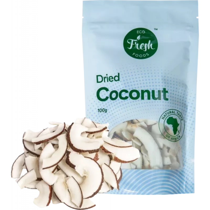 Kokos suszony Eco fresh foods 100 g – wiórki kokosowe, 100 g opakowanie
