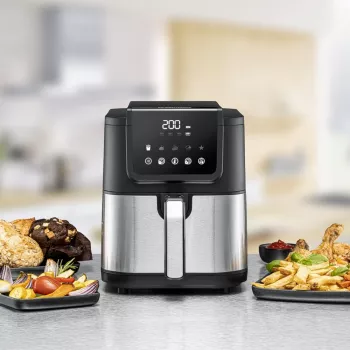 Frytkownica beztłuszczowa Rommelsbacher FRH 1500 — 5 L, 1500 W, stal nierdzewna/czarny