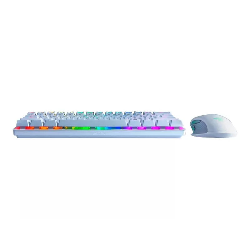 Mechaniczna klawiatura gamingowa Razer Huntsman Mini 60% Biała USB QWERTY US International Przełączniki optyczne