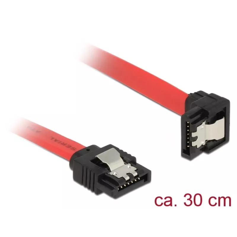Kabel SATA DeLOCK 83978 0,3 m SATA 7-pin czarny czerwony