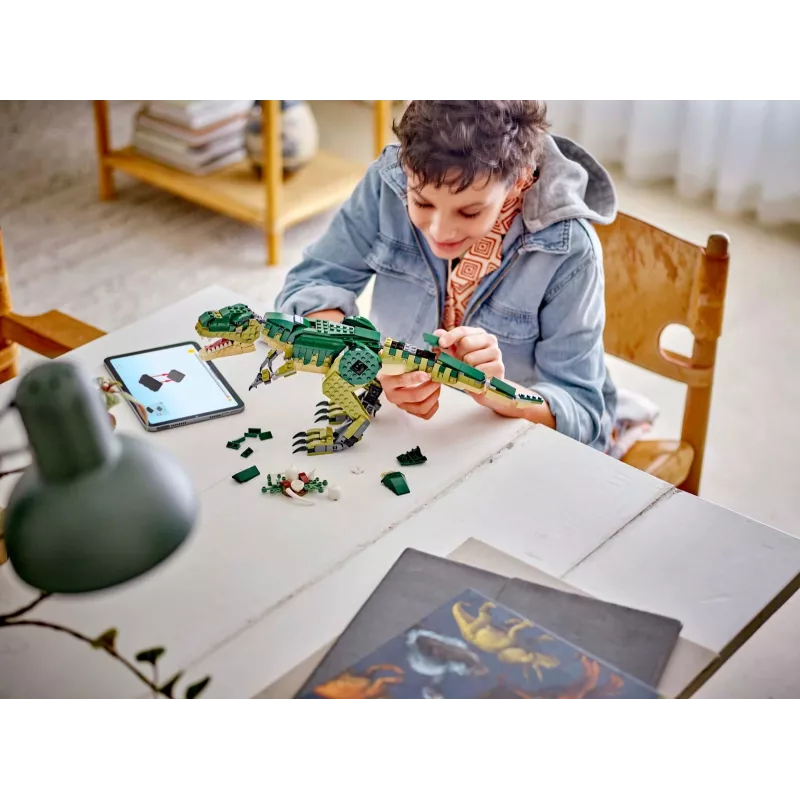 Zabawka konstrukcyjna LEGO Creator 3-w-1 T.Rex, zestaw do zbudowania, 626 szt., wysokość 150 mm, wiek 9+