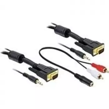 Kabel wideo DeLOCK 84452 2 m VGA D-Sub 3,5 mm czarny