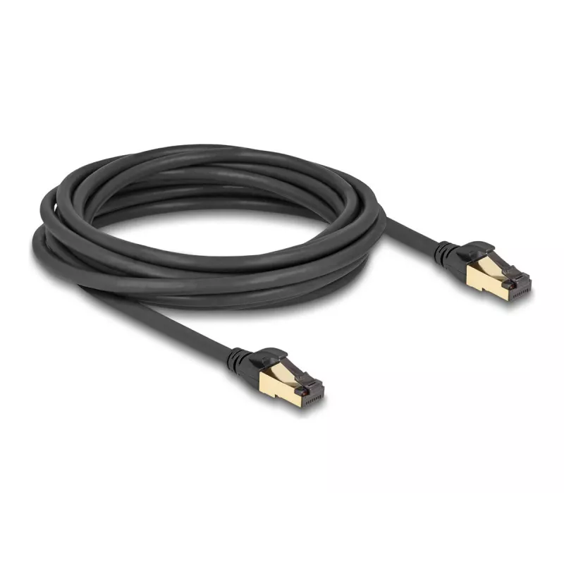 Kabel sieciowy DeLOCK RJ45 Cat.6A męsko-męski S/FTP 5m Czarny