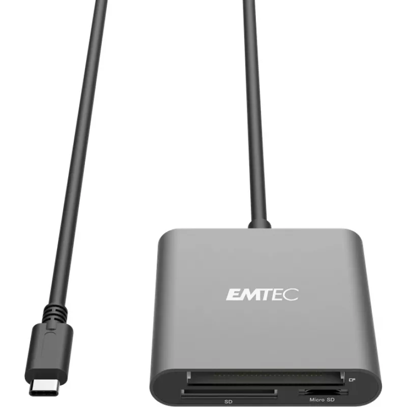 Czytnik kart Emtec ECCAREADT610C USB 3.1 Szary