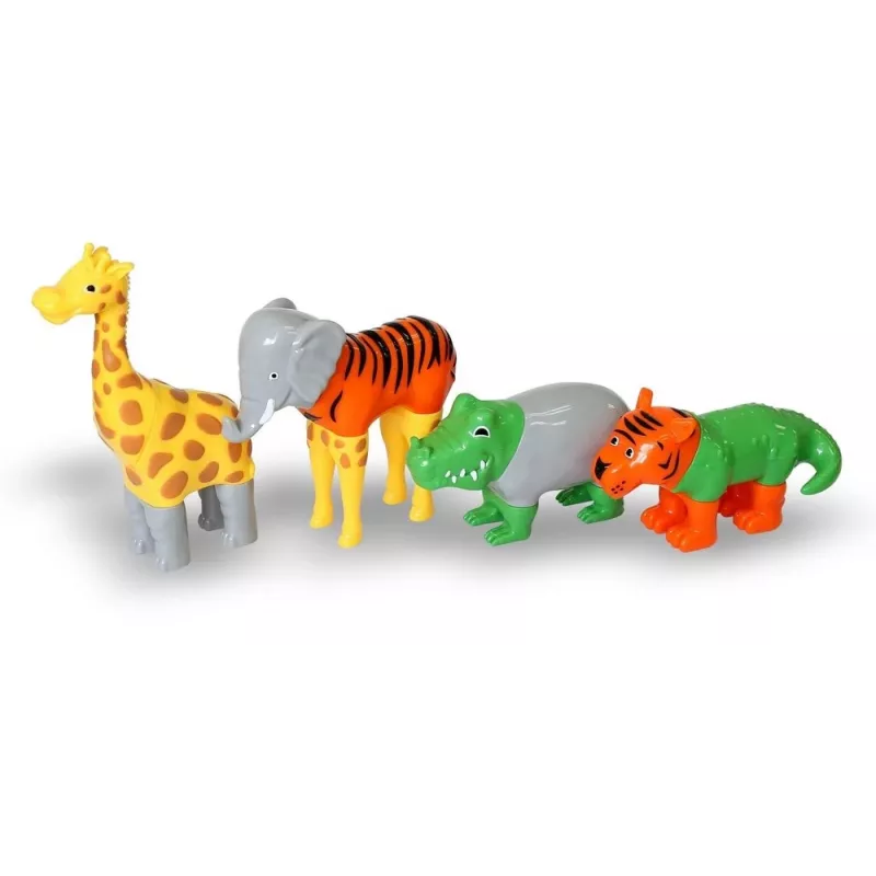 Animal Popular Playthings Magnetyczne Mieszaj i Dopasowuj Zwierzęta Wielokolorowe