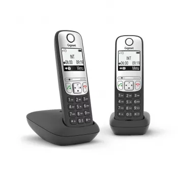 Gigaset A690 Duo telefon analogowy Identyfikacja rozmówcy Czarny, Srebrny