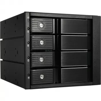 SilverStone SST-FS304-12G zewnętrzna obudowa na 3,5-calowe dyski, 4-kieszeniowa - czarna