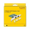 Karta DeLOCK PCI Express x1 na 2 x RJ45 2,5 Gigabit LAN RTL8125 przewodowy Ethernet