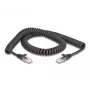 Kabel sieciowy DeLOCK RJ45 zwijany wtyk męski do wtyku męskiego kat.5e 2 m czarny