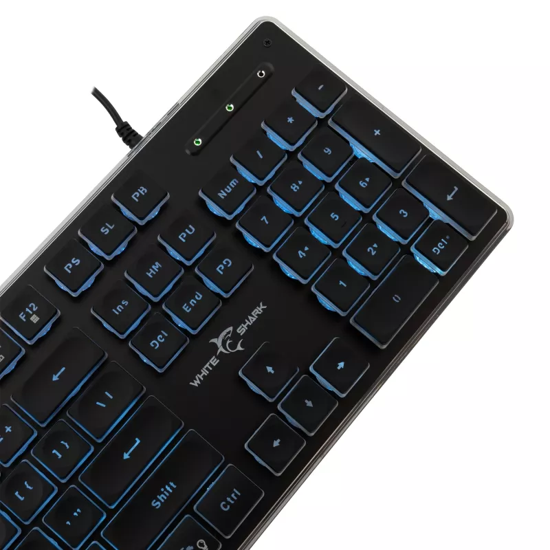 Mechaniczna klawiatura gamingowa White Shark Tachi Czarny układ US podświetlenie RGB