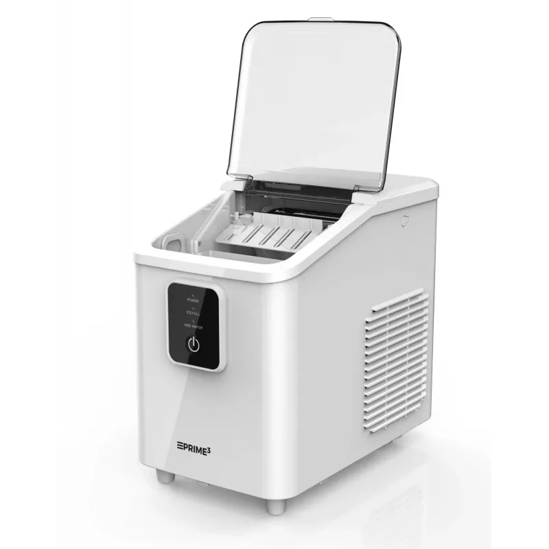Przenośna kostkarka do lodu PRIME3 SIM31 — zbiornik 1,7 l, 12 kg/24h, 120 W, R600A, srebrna
