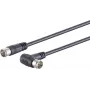 Kabel koncentryczny do połączeń satelitarnych ShiverPeaks 80113-128S z wtykiem kątowym F-Quick