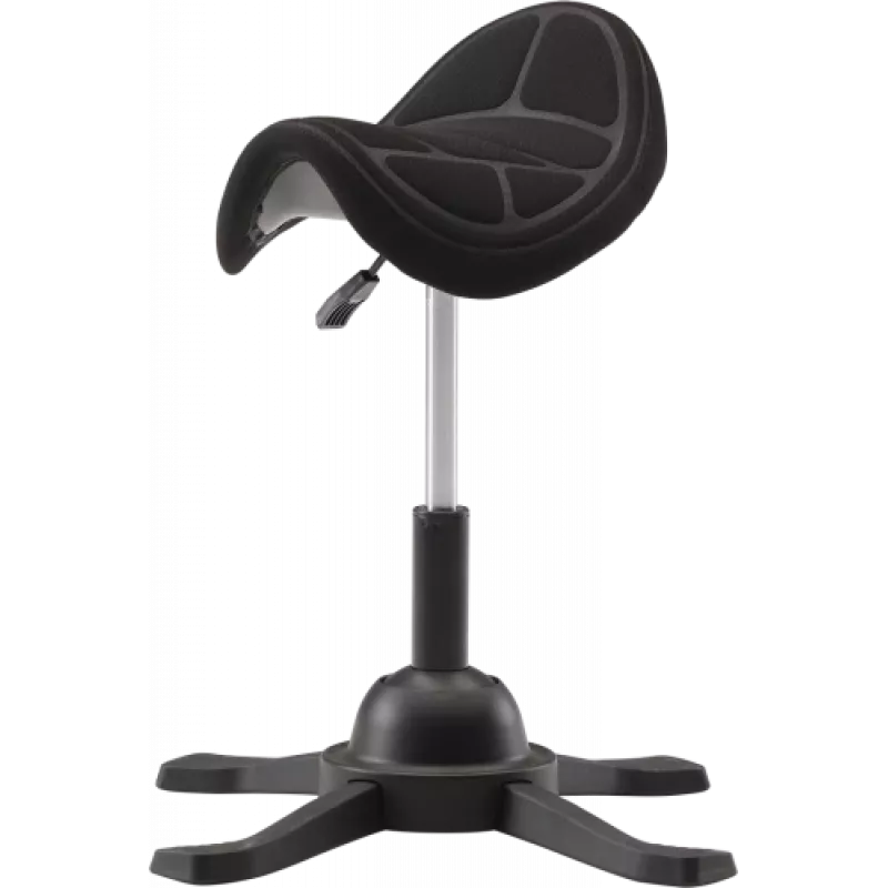 Ergonomiczny stołek balansowy up up Toronto czarna tkanina z dłuższym podnośnikiem gazowym