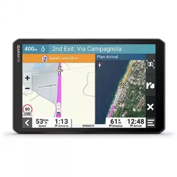 Nawigator GARMIN Camper 895, stały wyświetlacz TFT 8 cali 1280x800, 32 GB, microSD, antena wewnętrzna, ekran dotykowy, czarny