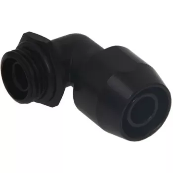 Alphacool HF Screw-In Fitting TPV Metal - 90° Rotatable 12,7/7,6mm - Czarny (17455)