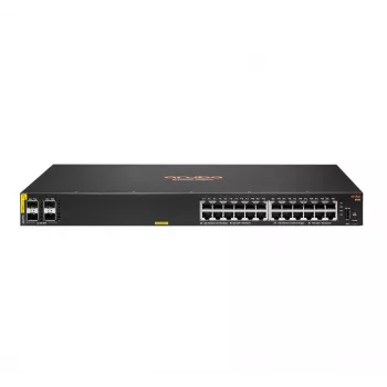 HPE Aruba Networking CX 6100 24G Class4 PoE 4SFP+ 370W Zarządzany L3 Gigabit Ethernet (10/100/1000) Power over Ethernet (PoE) 1U Czarny