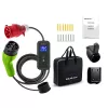 Qoltec Mobilny Ładowarka EV do Samochodu Regulowana 2w1 Type2 | 7kW | 230V | CEE 3 PIN | Wi-Fi | LCD | Przenośna | Wallbox | 5m