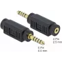 Adapter audio DELOCK 65996 4,4 mm 5 pinów 2,5 mm 4 piny Czarny