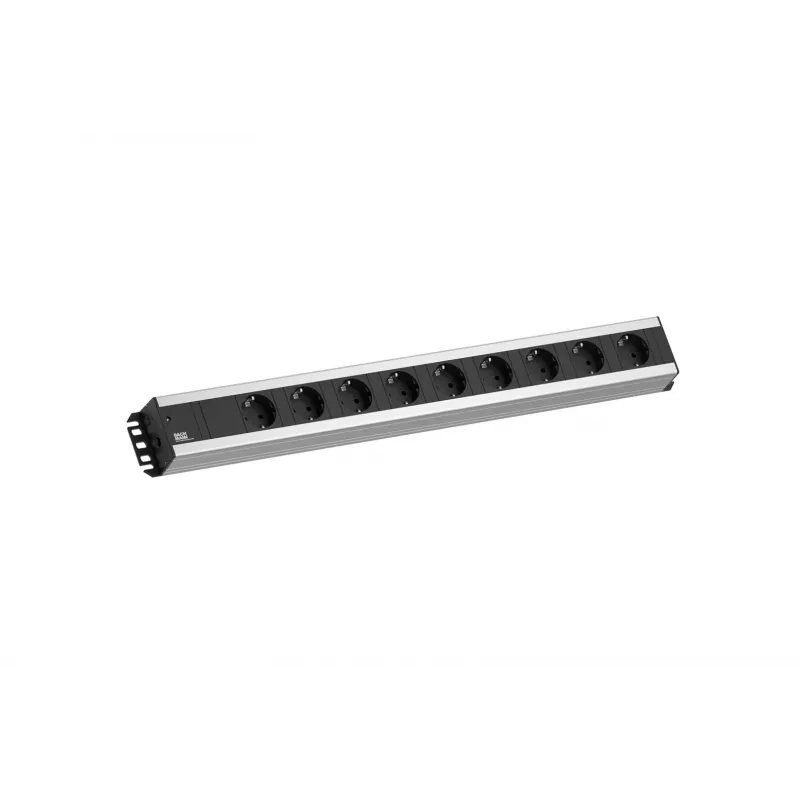 Bachmann 300.001 przedłużacz zasilania 2 m 9 gniazd AC do użytku wewnętrznego Czarny, Szary