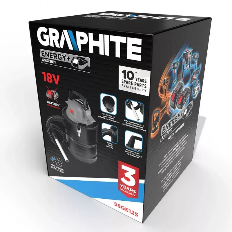 Odkurzacz do popiołu Graphite 58GE125