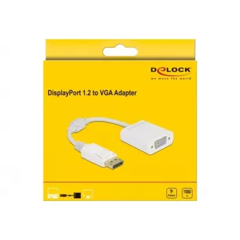 Adapter DisplayPort 1.2 męski na VGA żeński DeLOCK 61007