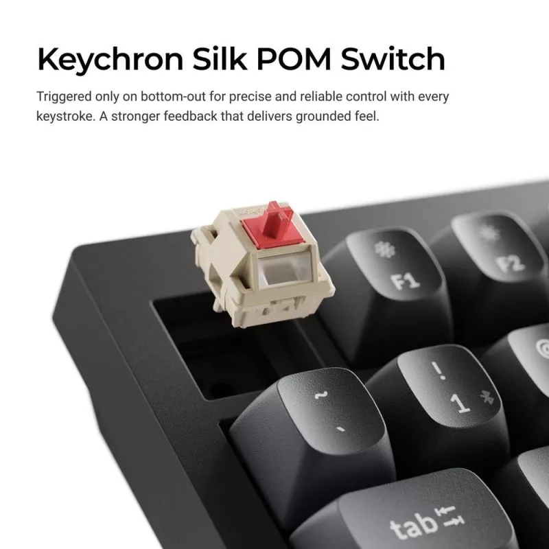 Mechaniczna klawiatura pełnowymiarowa Keychron V6 Ultra 8K — QWERTY, Bluetooth, RGB, Czarny