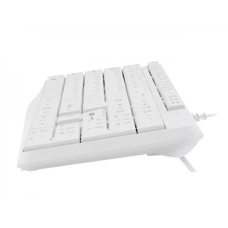 Przewodowa klawiatura pełnowymiarowa NATEC NAUTILUS NKL-1951, 105 klawiszy, US International QWERTY, biała, USB, 1.8 m