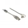 Kabel USB DeLOCK 84811 USB 2.0 0.5 m USB A USB B Srebrny Przezroczysty