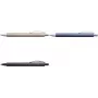 Wysuwany długopis z klipsem Faber-Castell Essentio — korpus aluminiowy, czarny tusz