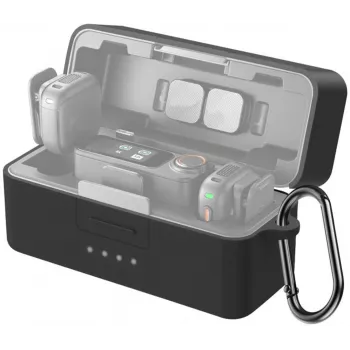 PULUZ Silikonowa Ochronna Pokrowiec na Etui Ładowarki do DJI Mic 3 (Czarny)