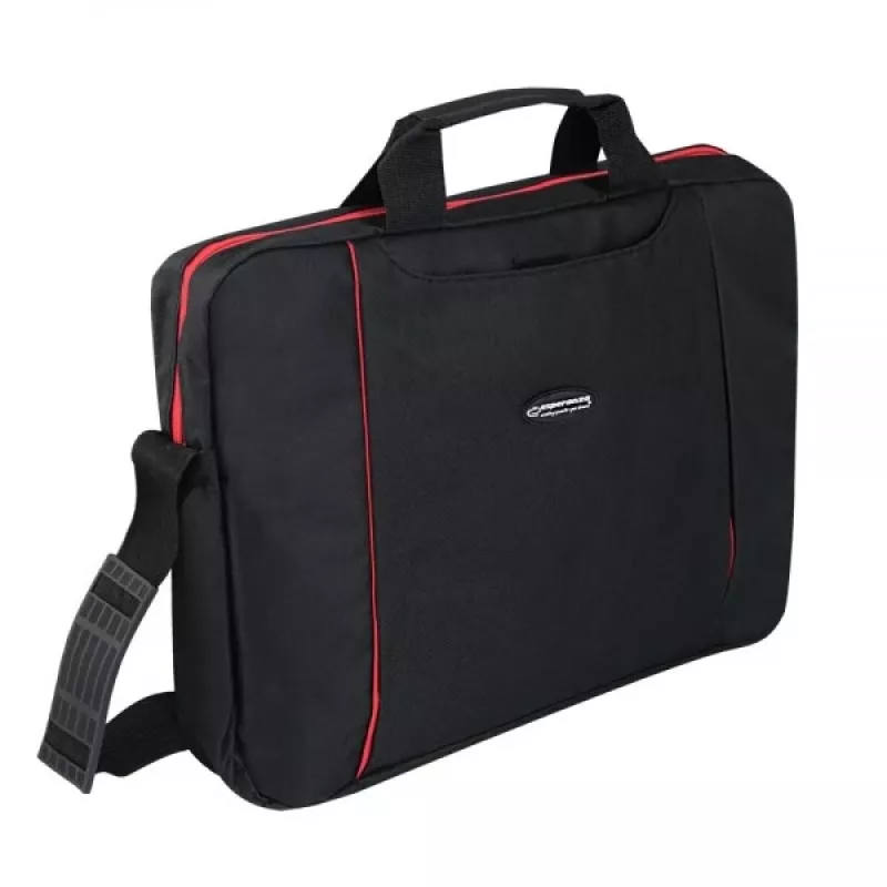 Torba Esperanza SALERNO 39.6 cm (15.6 inch) Toploader Czarny, Czerwony
