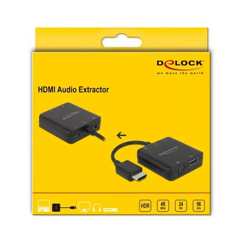 Ekstraktor audio HDMI DeLOCK 4K 60 Hz kompaktowy