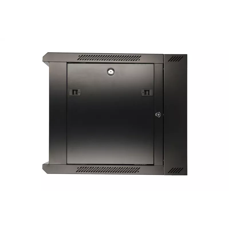 Szafa wisząca Extralink Rack 6U 600x600 AZH czarna, montaż na ścianie, typ uchylny