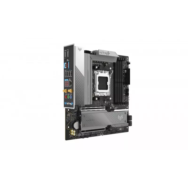 Płyta główna Sapphire NITRO+ B850M WIFI — AMD B850, Socket AM5, micro ATX, DDR5, 4x DIMM, Wi‑Fi 6, 2.5Gb LAN, 2x M.2