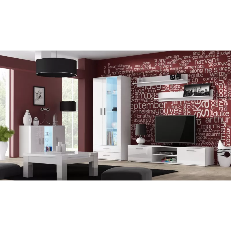 Cama Komoda 120 cm SOHO S7 biały/biały połysk