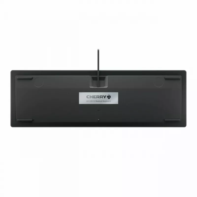 Klawiatura CHERRY AK-C8112 Medical USB QWERTZ Niemiecka Czarno-Biała Pełnowymiarowa