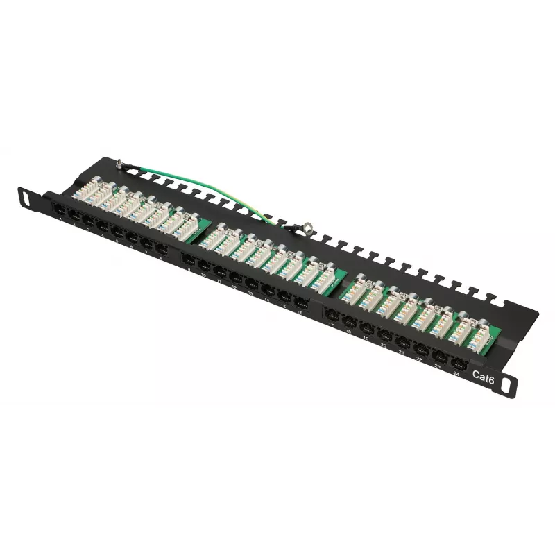 Patch Panel Extralink CAT6 UTP 0.5U 24 Port