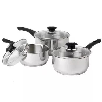 Zestaw naczyń kuchennych Russell Hobbs RH00542EU7 — 3-częściowe patelnie z powłoką nieprzywierającą, można myć w zmywarce