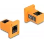 DeLOCK Moduł D-Type RJ45 gniazdo-gniazdo kątowe 90° pomarańczowy
