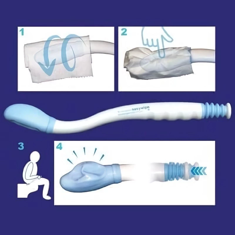 Przenośne urządzenie do higieny intymnej SUNDO 60336 Easywipe — 410 mm, białe, składane narzędzie do oczyszczania osobistego