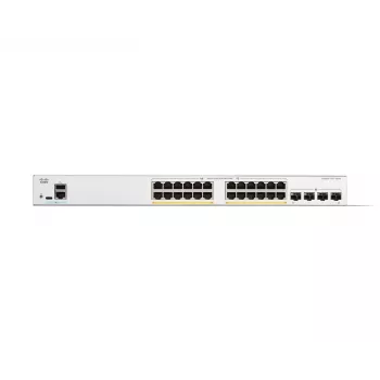 Cisco Catalyst 1200-24FP-4G Smart Switch, 24 porty GE, Full PoE, 4x1GE SFP, Ograniczona ochrona na całe życie (C1200-24FP-4G)