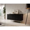 Komoda cama meble HOLE 152x42,5x74,5 cm matowa czerń, płyta wiórowa, rama 16 mm