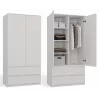 Szafa Top E Shop SZAFA MALWA B 5 półek 2 drzwi uchylne Biała 900×500×1800 mm