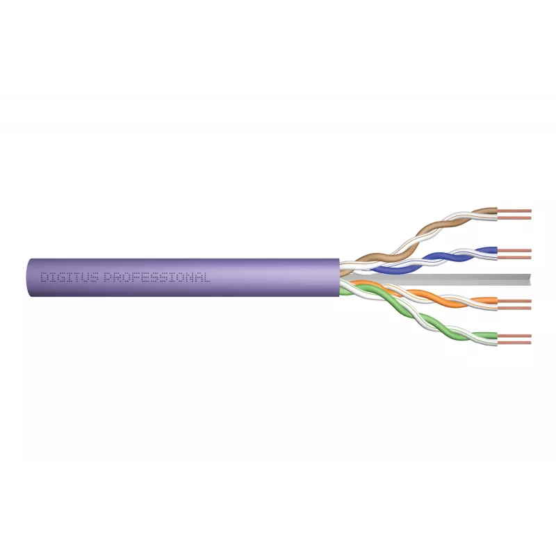 DIGITUS - Kabel w zwoju - 100,0m - UTP - KAT. 6 - Fioletowy (DK-1613-VH.1)