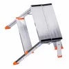 Składana drabinka stopniowa Krause Treppy srebrny 130020 — aluminium, 2 stopnie, udźwig 150 kg, po złożeniu 55×20 cm, waga 2 kg