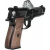 Metalowy pistolet policyjny zabawka Pulio model 15539/6 — metalowa konstrukcja, akcesorium zabawkowe