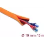 Spirala ochronna na kable samozamykalna dwuwarstwowa 5 m x 19 mm DELOCK 19028 pomarańczowa