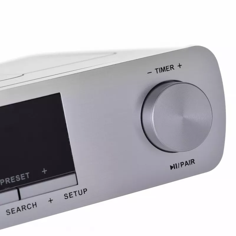 Radio kuchenne BLAUPUNKT KR14BT z Bluetooth, FM, wyświetlaczem LED, 2x0,8W, sieciowe/bateryjne, szare